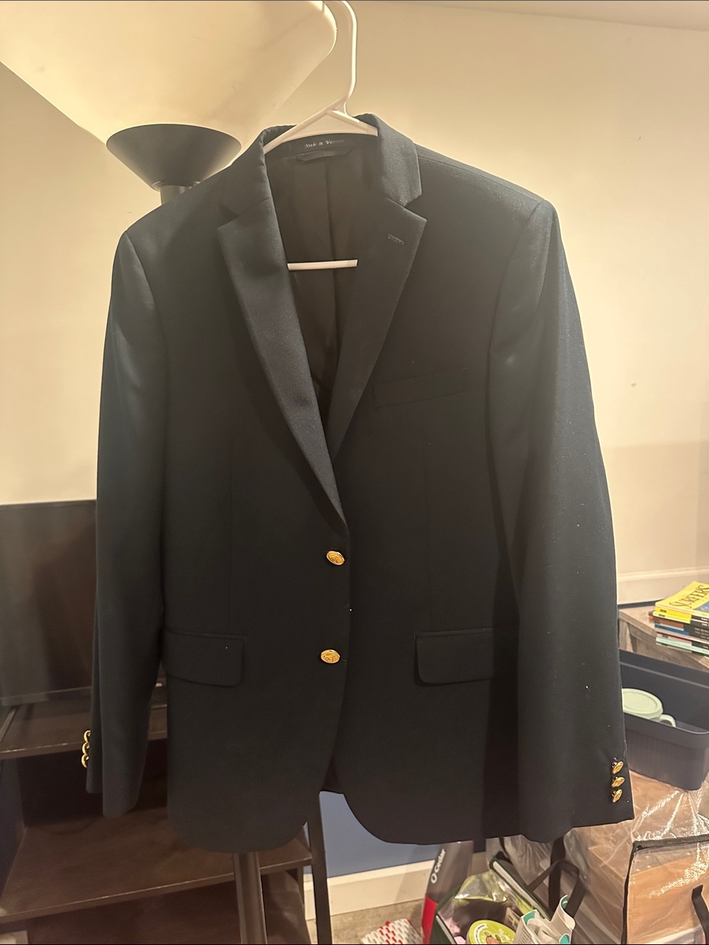 Lauren Ralph Lauren Navy Blazer with Gold Buttons 16 R